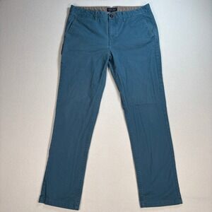 Roark‎ Pants Men's 34 (fits 35x31) Teal Blue Tapered Stretch Chino